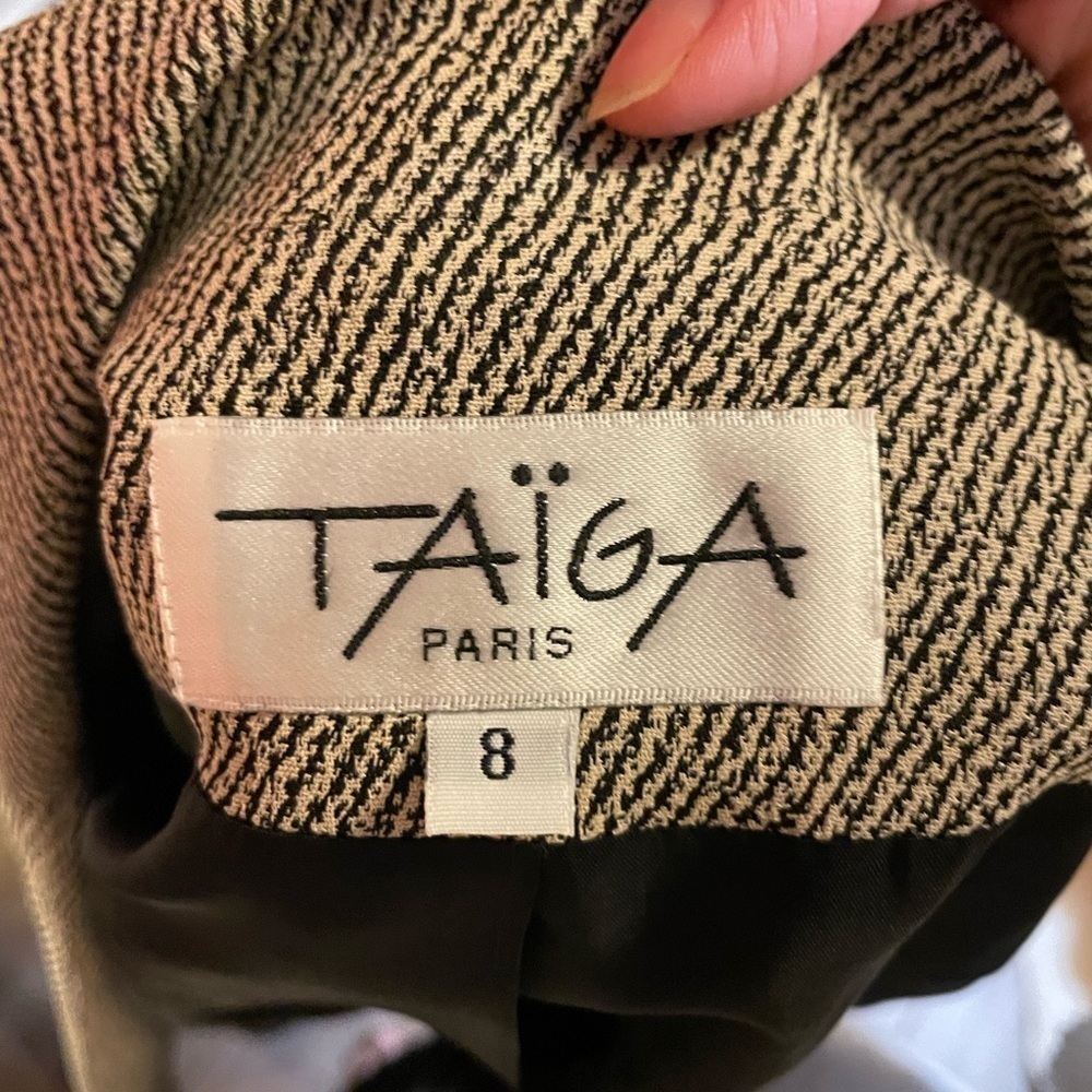 Vintage 80s taiga Paris black and white stripe blazer. So beautiful Tag size 8 - Picture 4 of 4